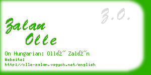 zalan olle business card